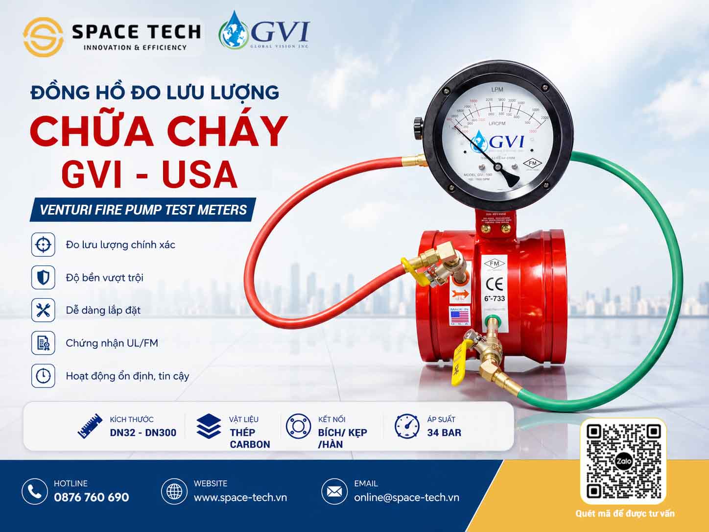 GVI - Đồng hồ đo lưu lượng chữa cháy 4 GVI