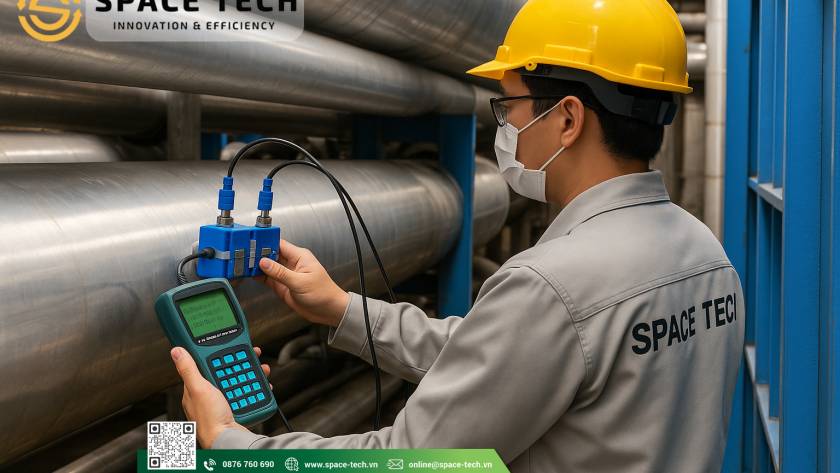 Dịch Vụ Kiểm Tra Lưu Lượng Bằng Thiết Bị Siêu Âm và Hỗ Trợ Hiệu Chỉnh Đồng Hồ Lưu Lượng cho Khách HÀNG 1 Lap dat dong ho do luu luong sieu am