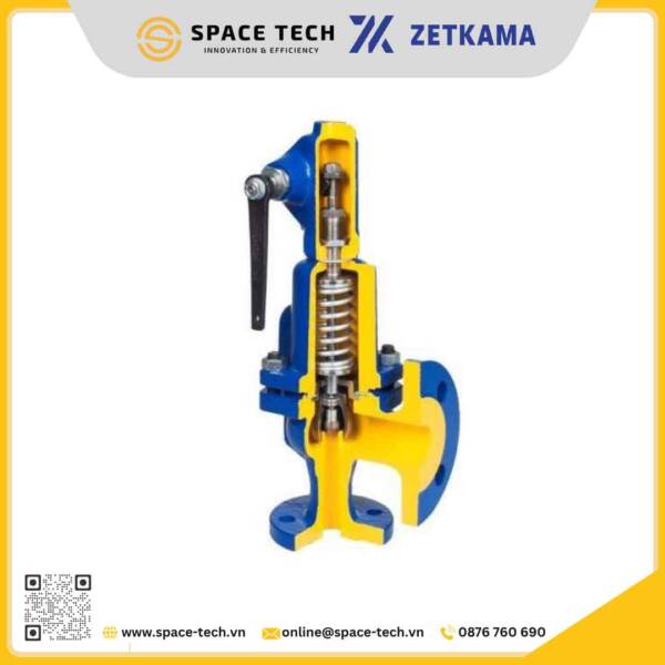 ZETKAMA - Van an toàn cho hơi nóng, khí nén 630A DN50/80 cho steam 9 bar