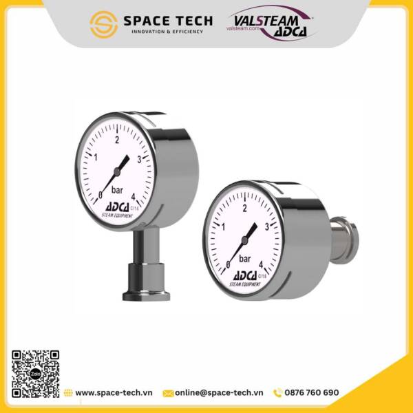 Valsteam ADCA - Đồng hồ áp suất vi sinh SMAN-63