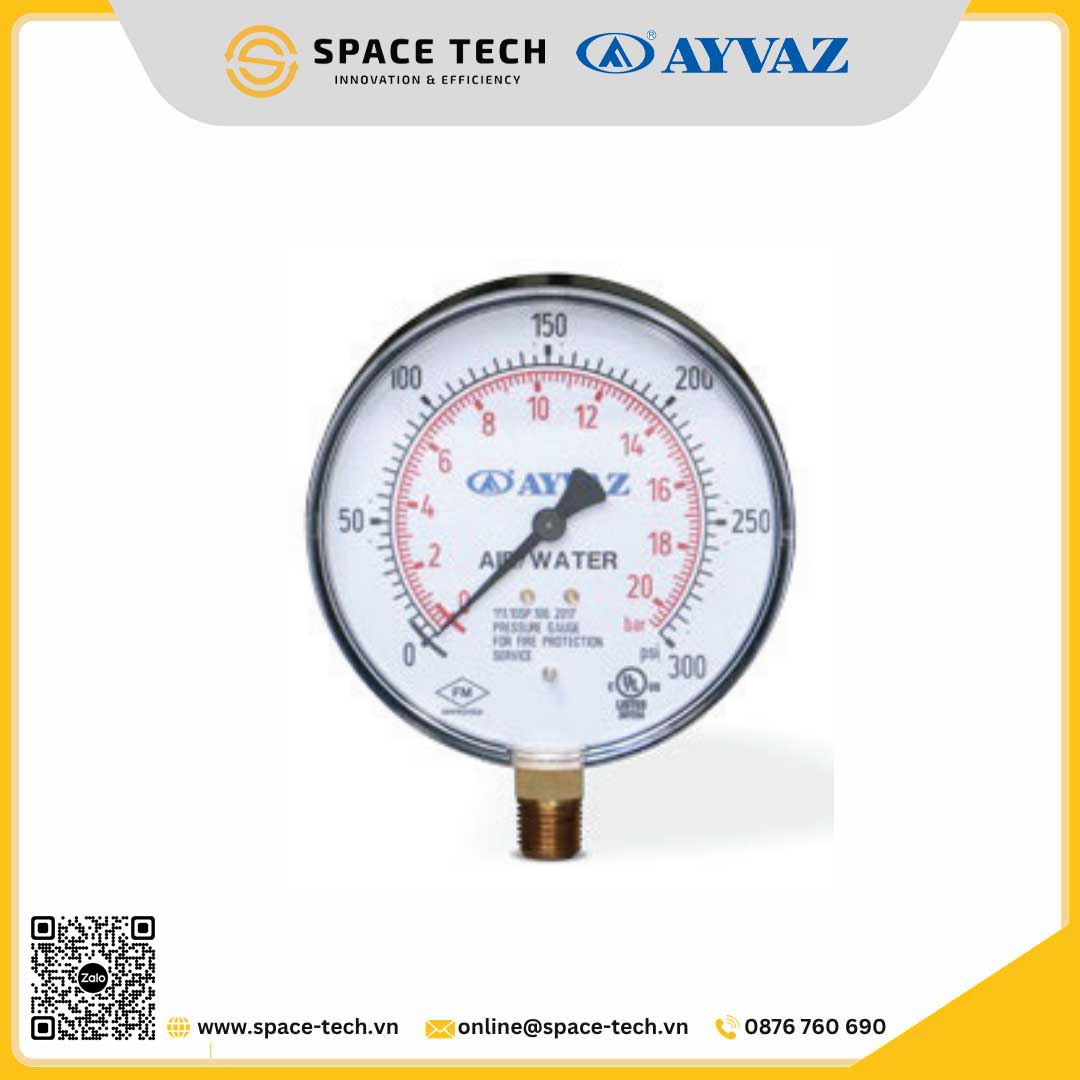 AYVAZ - Đồng hồ đo áp suất 110.10SP 1 AYVAZ - Đồng hồ đo áp suất 110.10SP